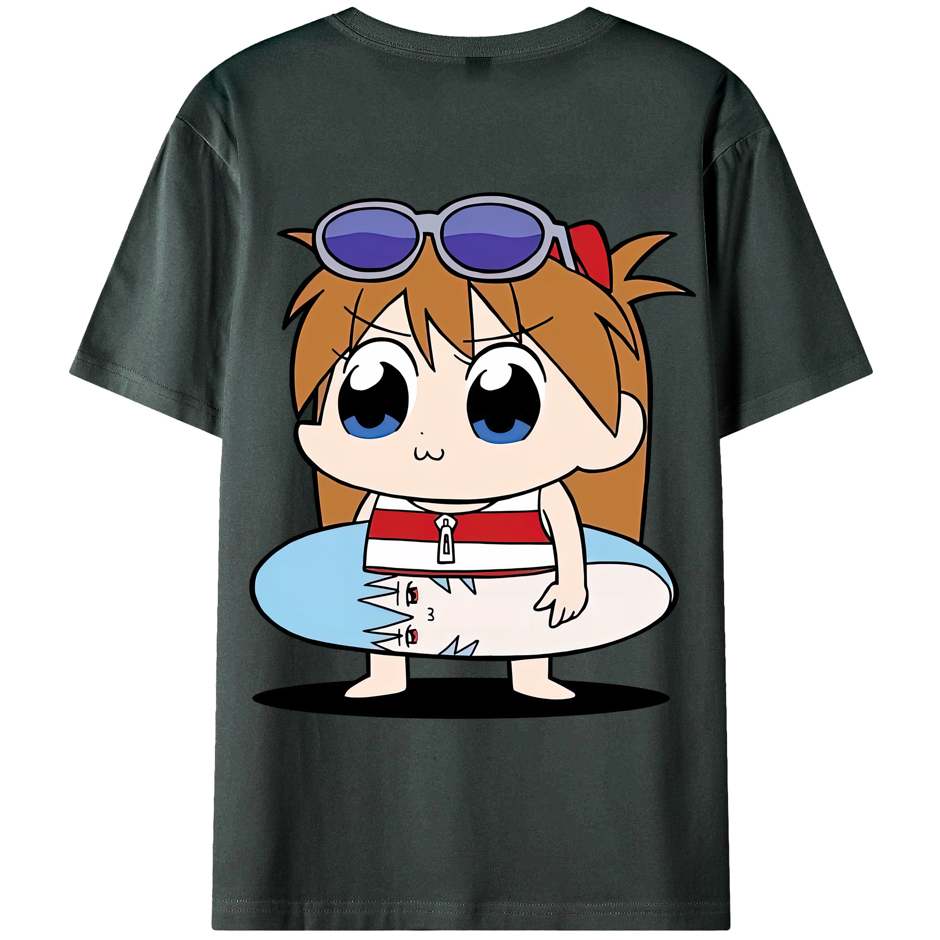 （画像用） EVA 新世紀エヴァンゲリオン 綿100％ メンズ半袖Tシャツ（バックプリント） 通気性